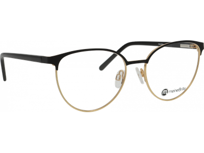 meineBrille Brille Damen meineBrille 04-30010-01 Schwarz matt/Gold glänzend Ansicht 4