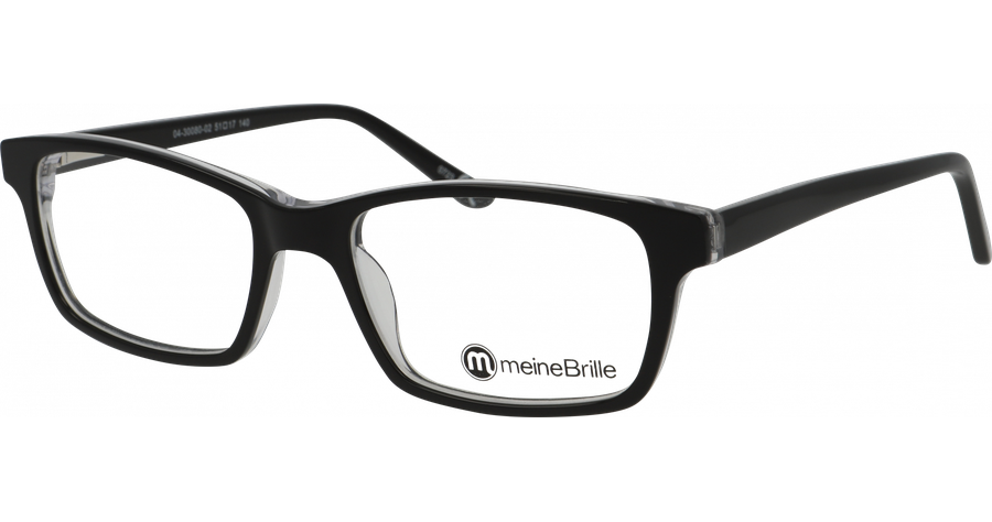  meineBrille 04-30080-02, Schwarz/Crystal Ansicht 1