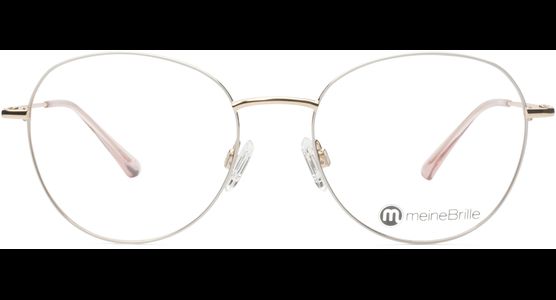 meineBrille 04-12040-02, Weiß/Gold Front - Ansicht 3