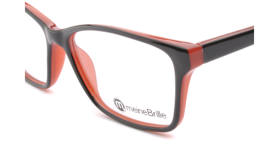 meineBrille 04-69190-01, Schwarz/Rot nah - Ansicht 4