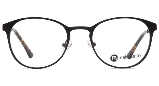 meineBrille 04-79000-02, Schwarz/Nougat Matt front - Ansicht 3
