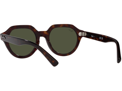 Ray-Ban Sonnenbrille Unisex Ray-Ban Gina RB4399 Glänzendes Havana/Grün 902/31 Ansicht 5