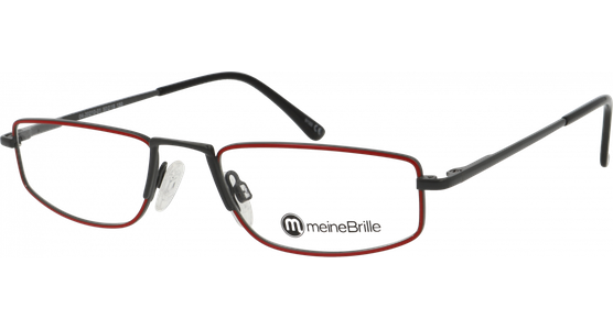 meineBrille 04-20210-01 Dunkelgrau Rot glänzend Schrägansicht links - Ansicht 2