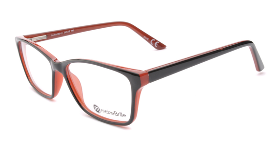 meineBrille 04-69190-01, Schwarz/Rot links - Ansicht 2