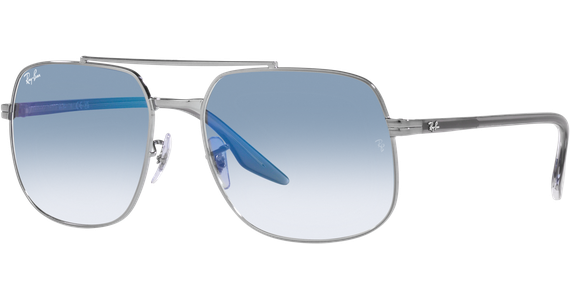 Ray-Ban RB3699 004/3F Glänzendes Gunmetal/Blau - Ansicht 2