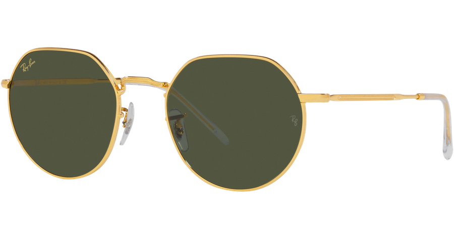 Ray-Ban Sonnenbrille Unisex Ray-Ban RB3565 Jack Glänzend Gold / Grün 919631 53 Ansicht 1