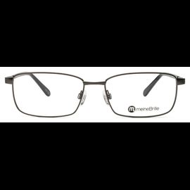 meineBrille Brille Herren meineBrille 04-12090-01, Dunkel Gun matt / Schwarz glänzend