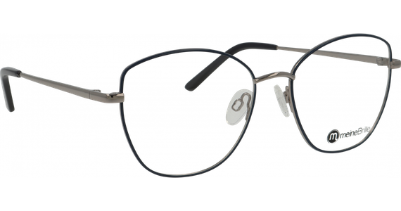 meineBrille 04-40110-03, Dunkelblau/Silber glänzend - Ansicht 3