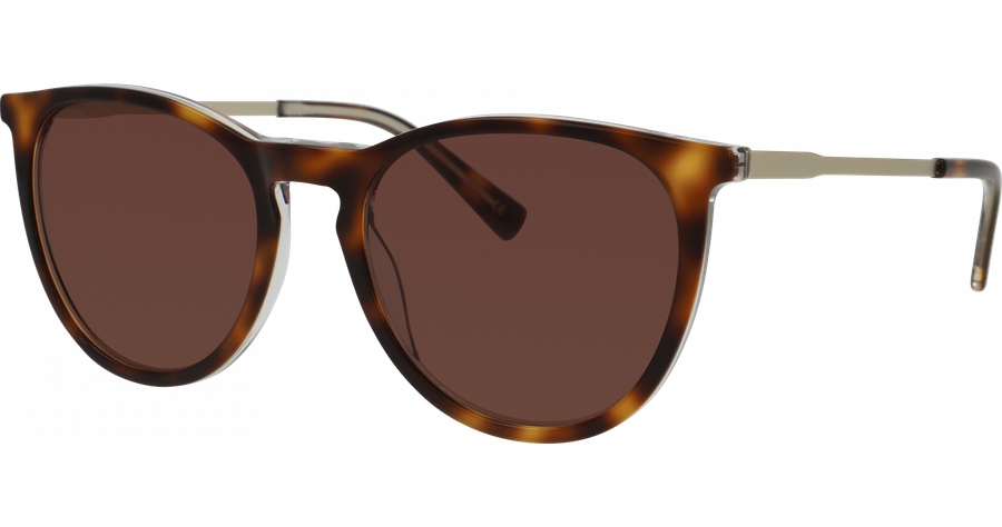 meineBrille Sonnenbrille Unisex meineBrille 14-36040-02 Havanna transparent / Gold matt Ansicht 1