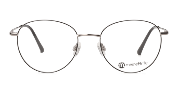 meineBrille 04-96090-01, Schwarz/Gun Glänzend front - Ansicht 3