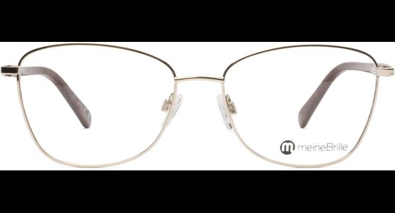 meineBrille 04-06030-02, Gold/Nougat Front - Ansicht 3