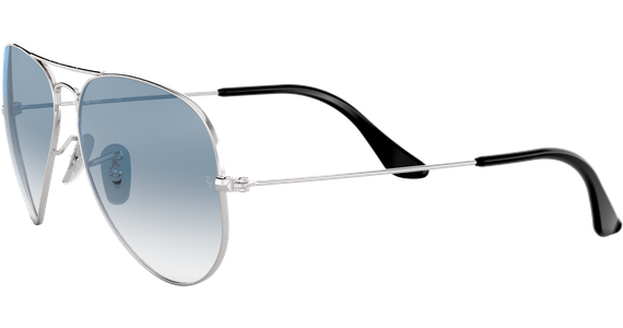 Ray-Ban Aviator Gradient RB3025 003/3F Silber/Blau Verlauf 55 - SMALL - Ansicht 3